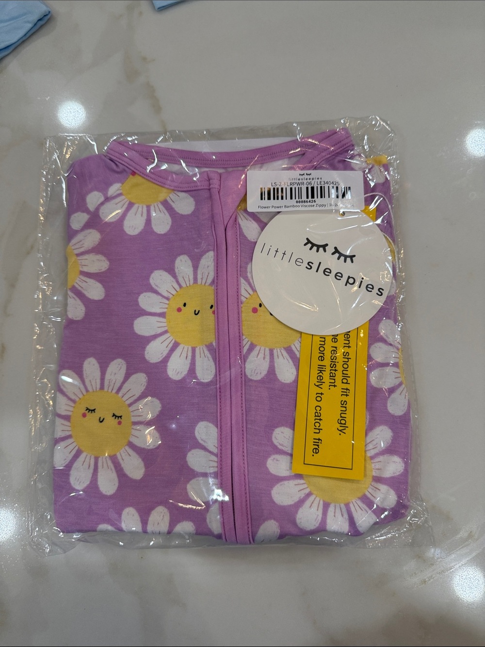 Little Sleepies Flower Power Zippy - 18-24 Months NWT
